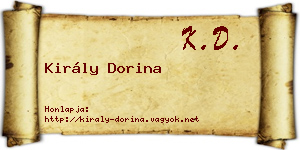Király Dorina névjegykártya
