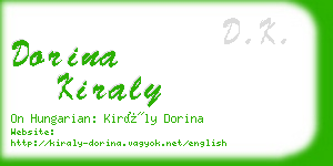 dorina kiraly business card